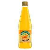 A bottle of Robinsons - Orange Barley Water - 850ml on a white background.